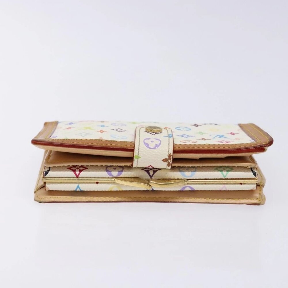 LOUIS VUITTON Multicolor Portefeuille Viennois Wallet White M92987 Auth 141553 - Picture 7 of 16